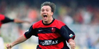 Petkovic corre pra comemorar o golaço de falta, o 3º gol do Flamengo, o gol do Tricampeonato Carioca do Flamengo 2001