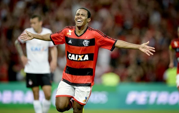 Elias comemora seu gol, o 1º do Flamengo na Final da Copa do Brasil 2013