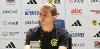 Filipe Luís em entrevista coletiva após empate sem gols entre Flamengo x Atlético-MG
