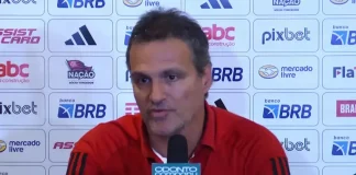 Bruno Spindel em entrevista coletiva do Flamengo