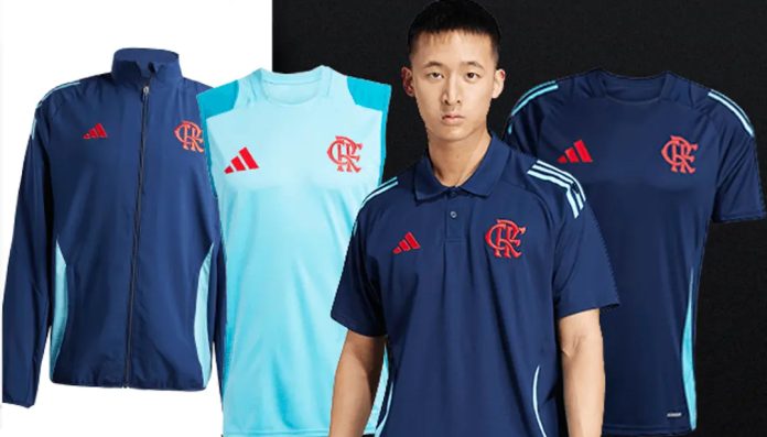 Camisas de treino do Flamengo azuis 2025