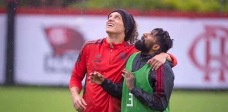 David Luiz e Rodinei no Flamengo