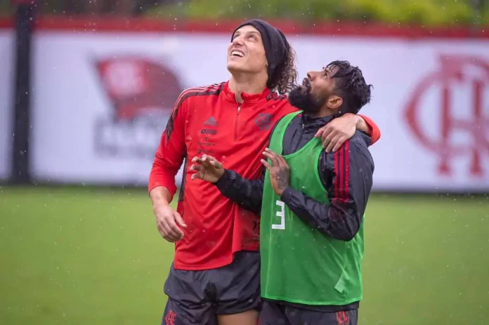 David Luiz e Rodinei no Flamengo