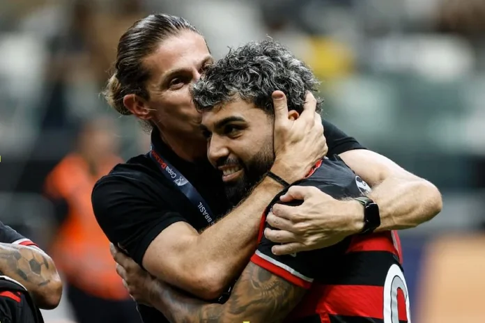 Filipe Luis e Gabigol pelo Flamengo 2024