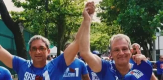 Bap, presidente eleito do Flamengo e seu vice presidente Flávio Willeman