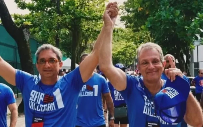 Bap, presidente eleito do Flamengo e seu vice presidente Flávio Willeman