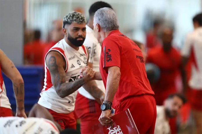 Gabigol e Tite no Flamengo 2024