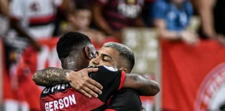 Gerson e Gabigol no Flamengo em 2020