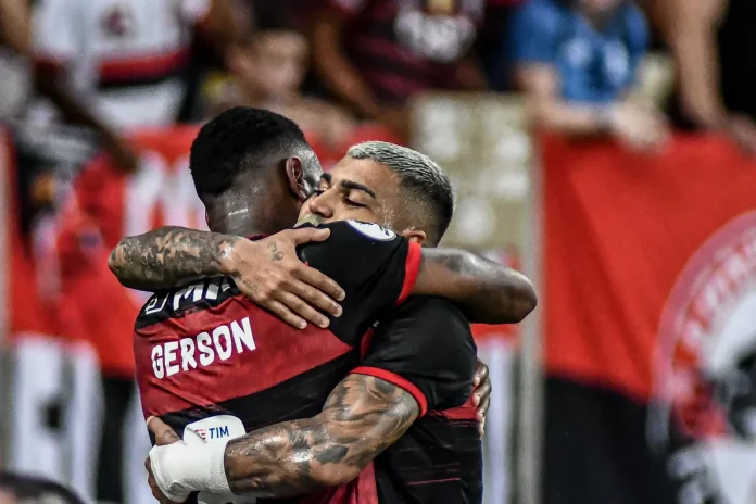 Gerson e Gabigol no Flamengo em 2020