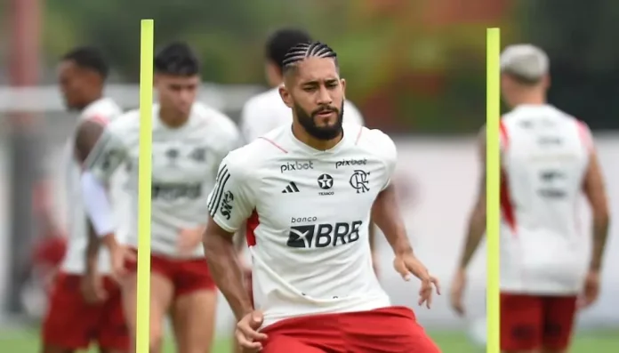 Pablo em treino do Flamengo
