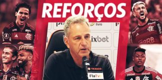 Presidente Rodolfo Landim e os reforços contratados em 6 temporadas