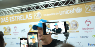 Renato Gaúcho concede entrevista no Jogo das Estrelas
