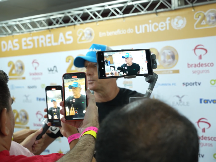 Renato Gaúcho concede entrevista no Jogo das Estrelas