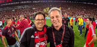 Rodrigo Dunshee e Rodolfo Landim no Flamengo