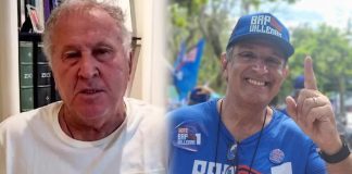 Zico e o presidente eleito do Flamengo, BAP