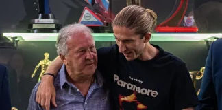 Zico e Filipe Luís no Museu do Flamengo