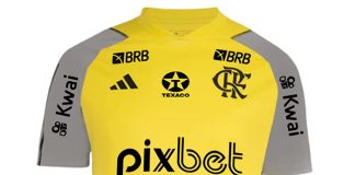 Patrocínios na camisa de treino do Flamengo