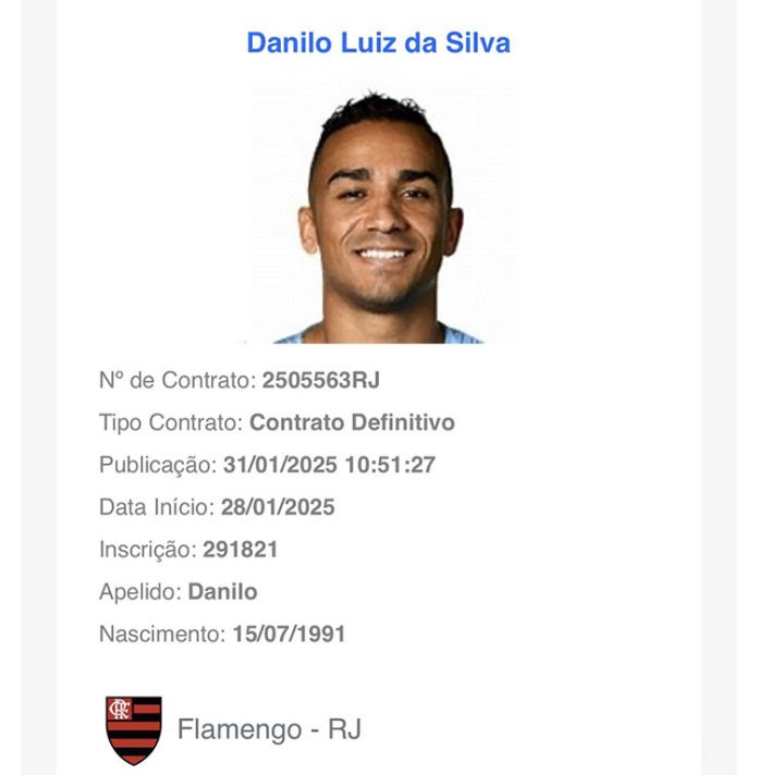Danilo no BID da CBF