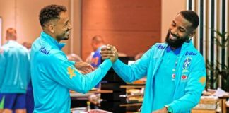 Danilo e Gerson companheiros de Seleção Brasileira
