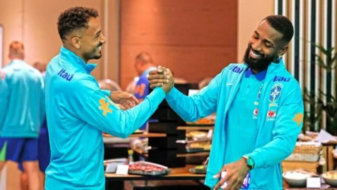 Danilo e Gerson companheiros de Seleção Brasileira