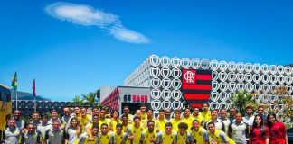 Jogadores e comissão técnica do Flamengo na Copinha 2025