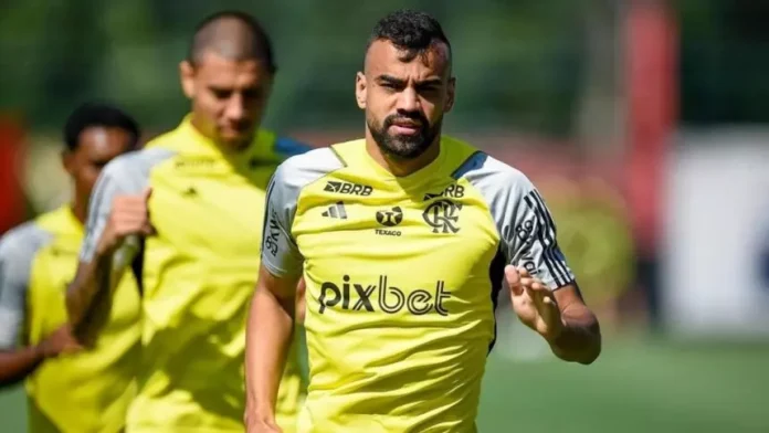Fabrício Bruno em treino do Flamengo