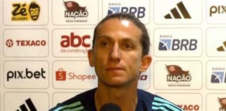 Filipe Luís em entrevista após vitória do Flamengo por 2x0 sobre o Volta Redonda