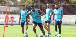 Jogadores do Flamengo em treino no Ninho do Urubu 2025. FOTO: Gilvan de Souza/Flamengo