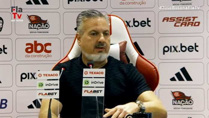 José Boto em entrevista coletiva no Ninho do Urubu 2025