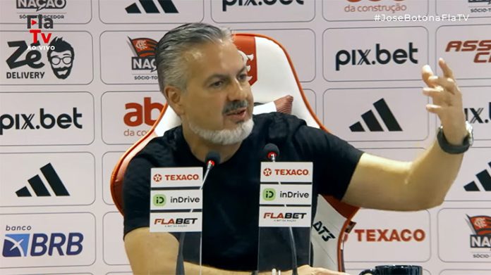José Boto em entrevista coletiva no Ninho do Urubu 2025