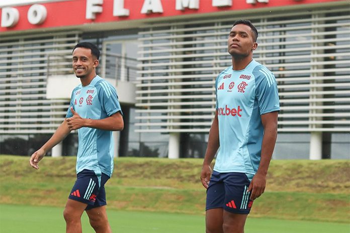 Matheus Gonçalves e Alex Sandro no Ninho do Urubu 2025