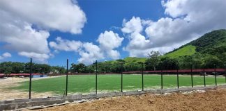 Miniestádio do Flamengo no Ninho do Urubu começa a ganhar forma — Foto: Thiago Lima