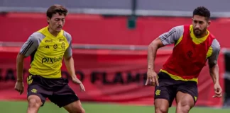 Pablo em treino do Flamengo 2025