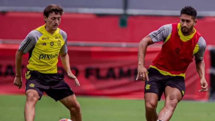 Pablo em treino do Flamengo 2025