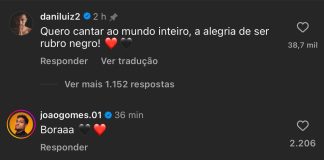 Reações de jogadores com o anúncio da contratação de Danilo pelo Flamengo