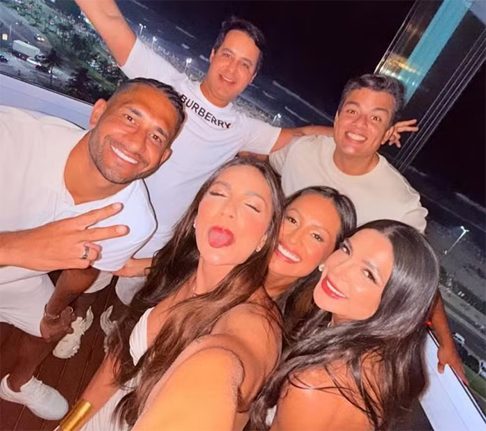 Pablo passou o ano com a esposa e amigos no Rio — Foto: Divulgação