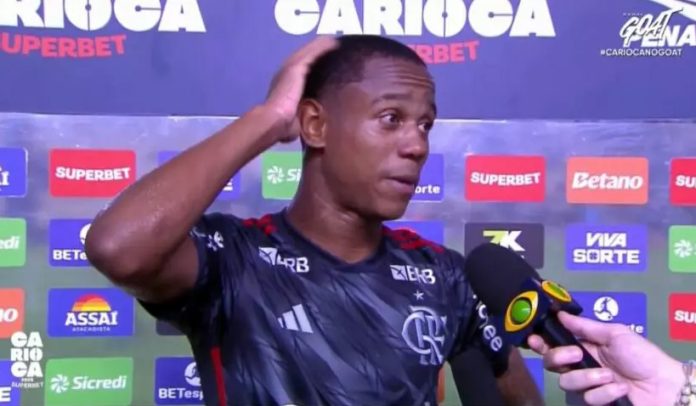 Wallace Yan em entrevista depois da derrota do Flamengo para o Nova Iguaçu 2025