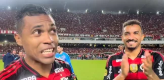 Alex Sandro e Danilo, após título do Flamengo na Supercopa do Brasil 2025