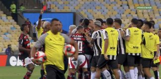 Briga entre jogadores de Flamengo e Botafogo