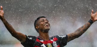 Bruno Henrique comemora gol do Flamengo na Final da Supercopa do Brasil 2025