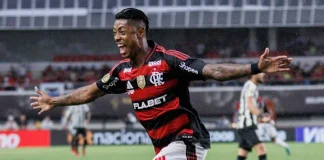 Bruno Henrique comemora gol do Flamengo na Final da Supercopa do Brasil 2025
