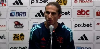 Filipe Luís em entrevista após jogo do Flamengo
