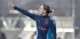 Filipe Luís comandando o Flamengo em 2025