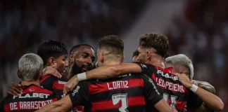 Jogadores do Flamengo na goleada sobre o Maricá