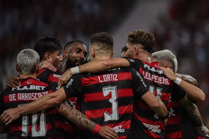 Jogadores do Flamengo na goleada sobre o Maricá
