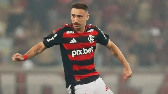 Leo-Ortiz-Flamengo-Botafogo-2025 Leo Ortiz em campo pelo Flamengo