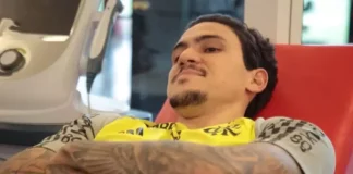 Pedro em recuperação no Flamengo
