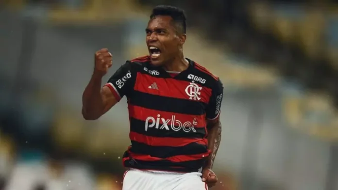 Alex-Sandro-Gol-Flamengo-1-0-Corinthians-2024 Alex Sandro comemora gol pelo Flamengo