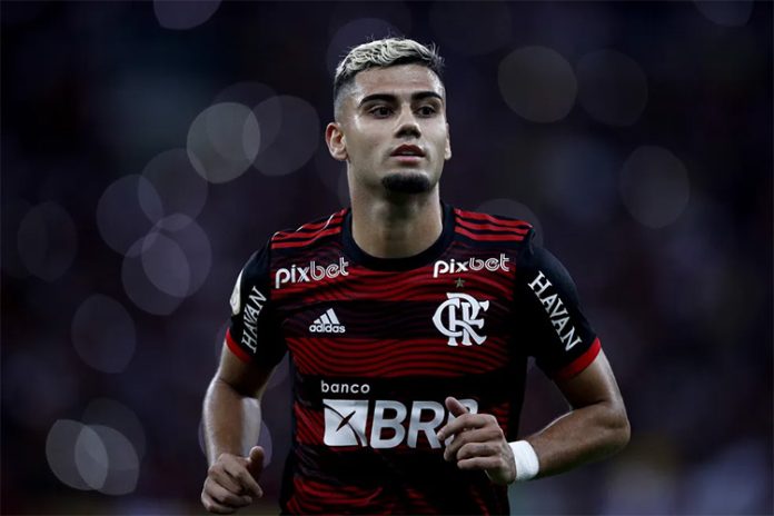 Andreas Pereira em campo pelo Flamengo