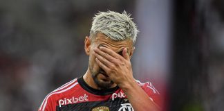 Arrascaeta em campo pelo Flamengo
